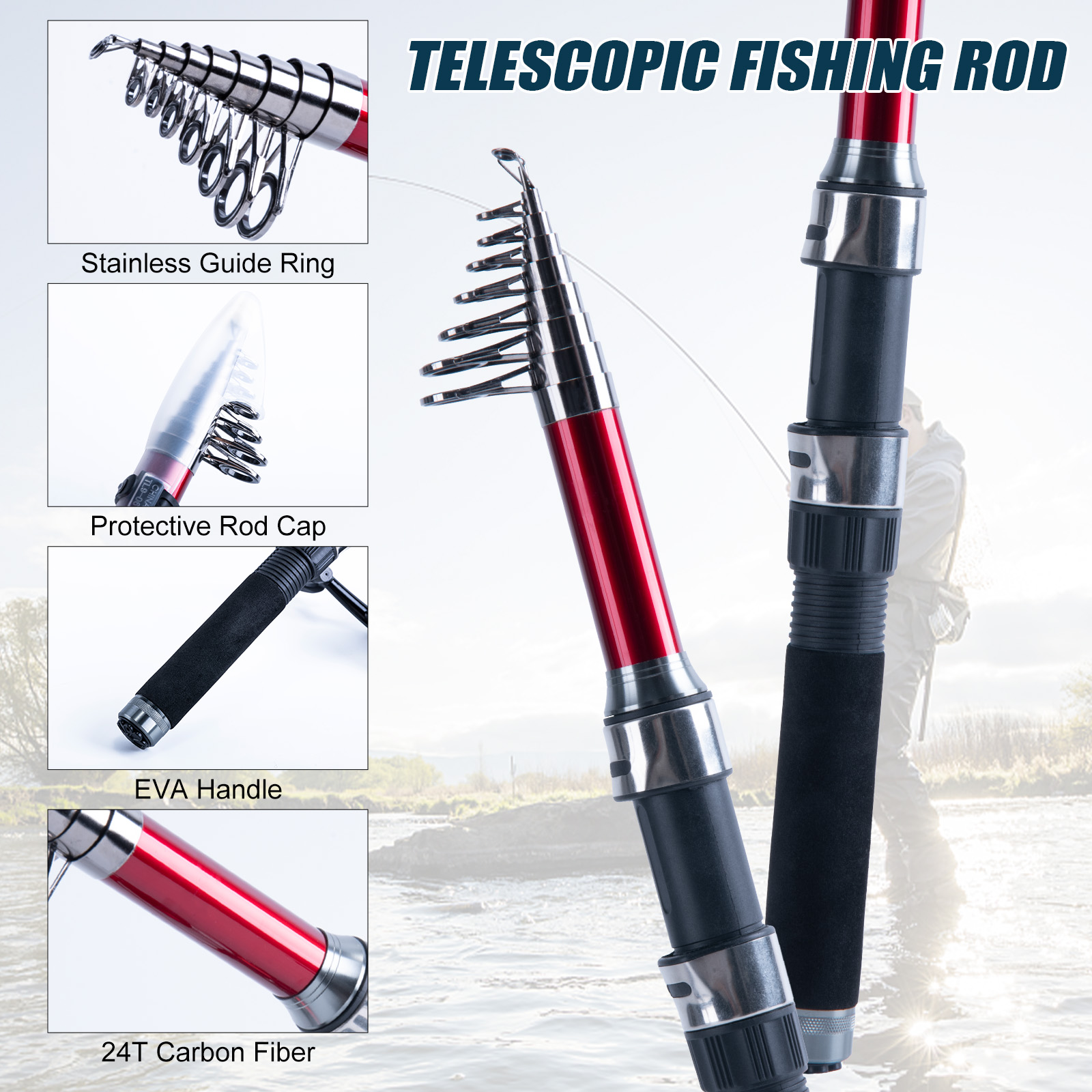 Goture Telescopic Fishing Rod  - Fishing Rod Carbon Fiber 리뷰 및 가격