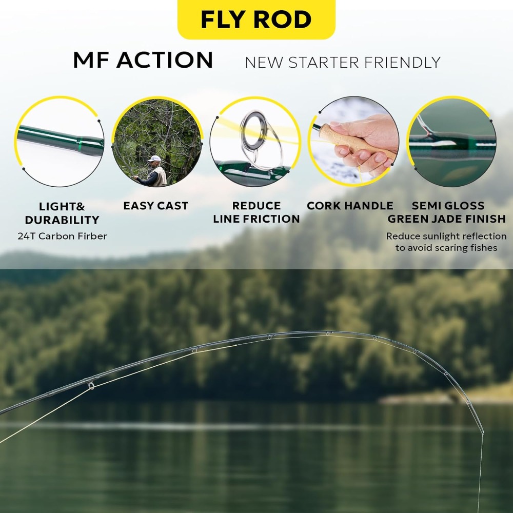 Fly Fishing Rod Combo Starter  - Fishing Rod Carbon Fiber 리뷰 및 가격