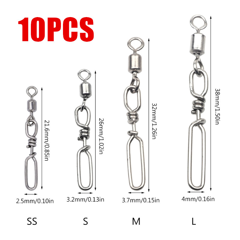 10Pcs Stainless Steel Quick Sn - Fishing Rod Casting 리뷰 및 가격